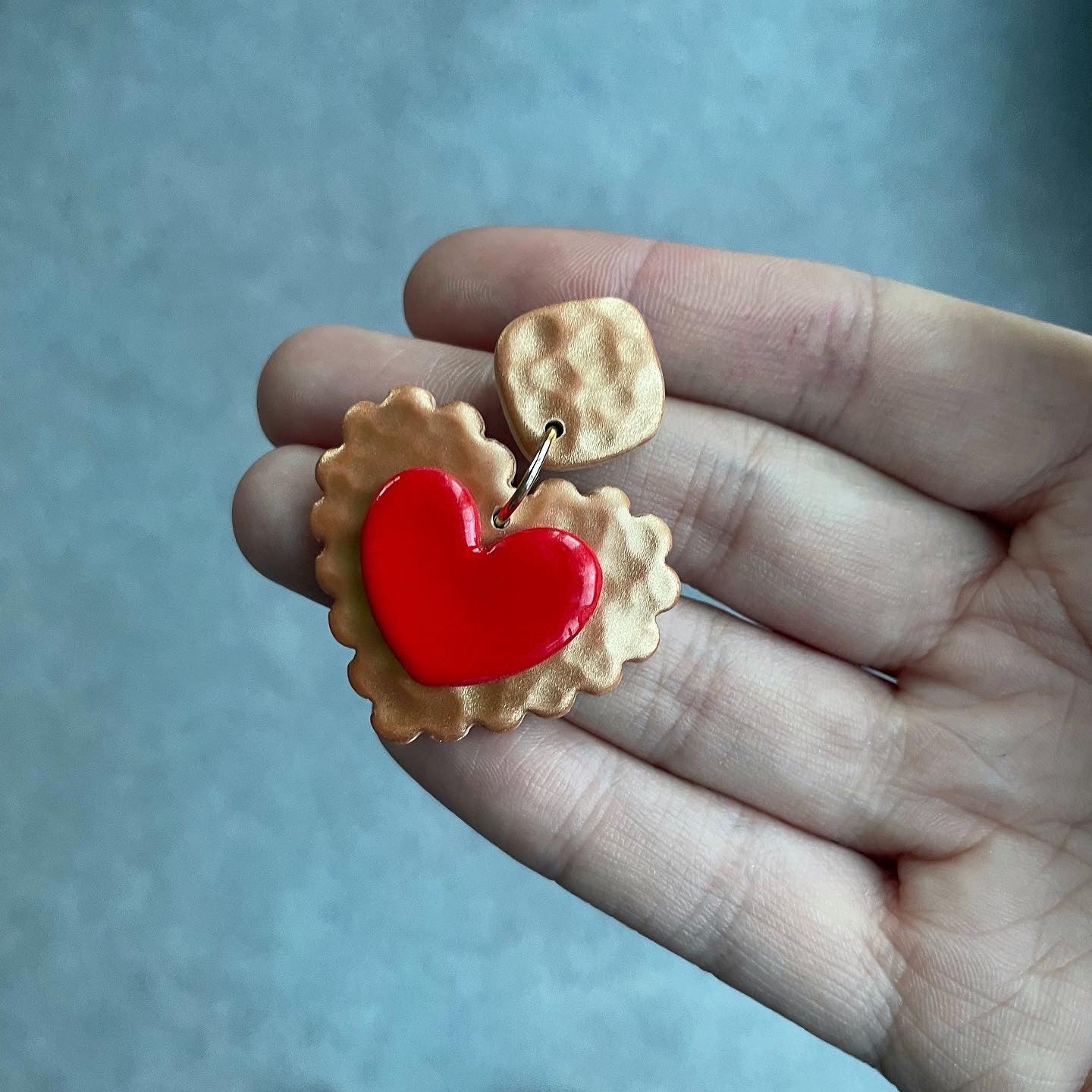 CONSTRUCT YOUR OWN HEART Dangle Earrings
