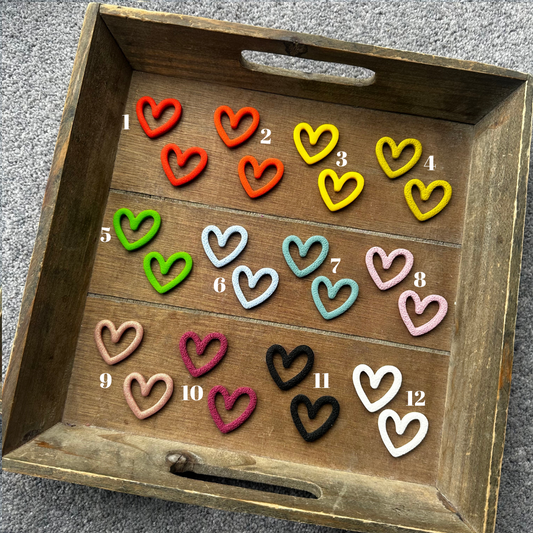 GRAFFITI HEART Statement Stud Earrings