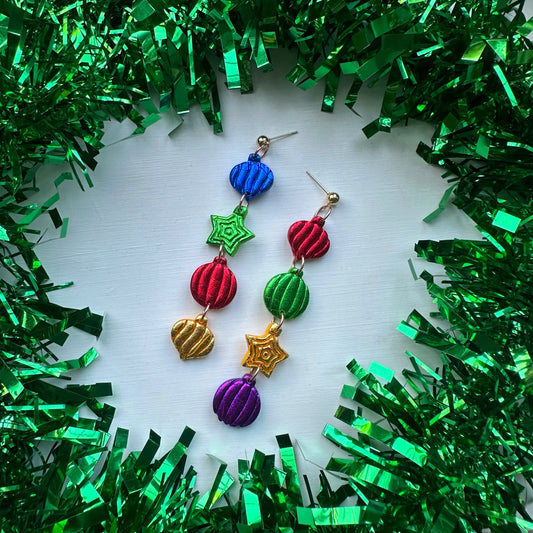 CHRISTMAS BAUBLE Dangle Earrings