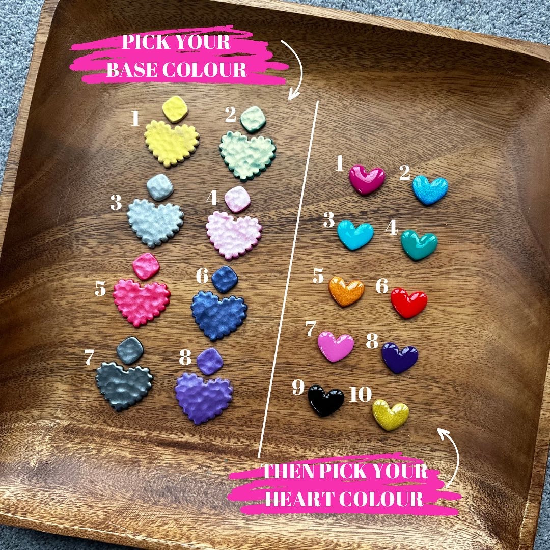 **STUDS** CONSTRUCT YOUR OWN HEART Earrings